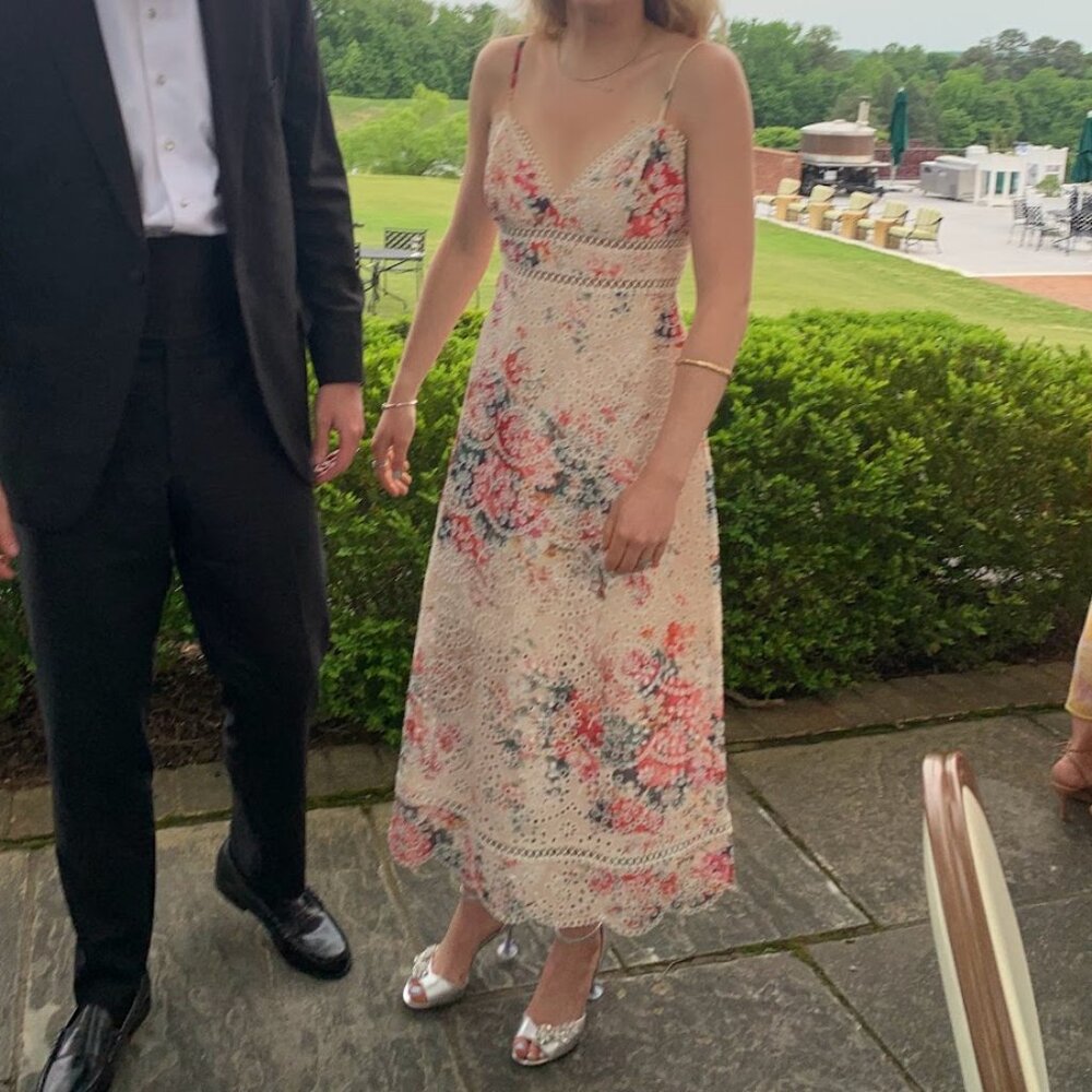 Zimmermann Midi Strapless Floral Dress